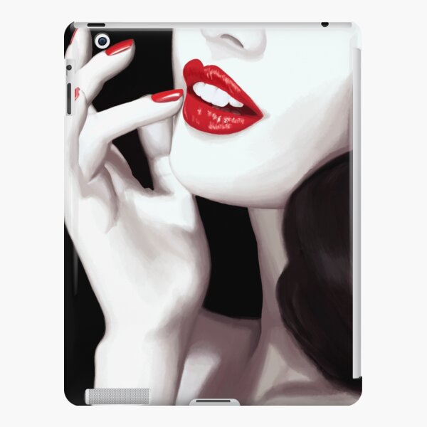 Woman hands touching muscular man's body art photo print iPad