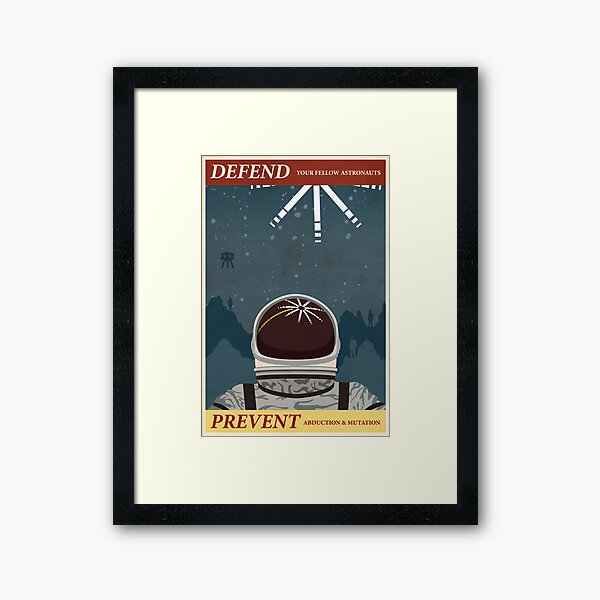 Defend your fellow astronauts Framed Art Print