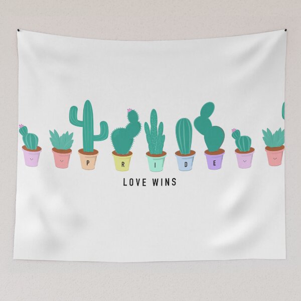 Item preview, Pride Love Wins Cacti designed and sold by murphydesigns.