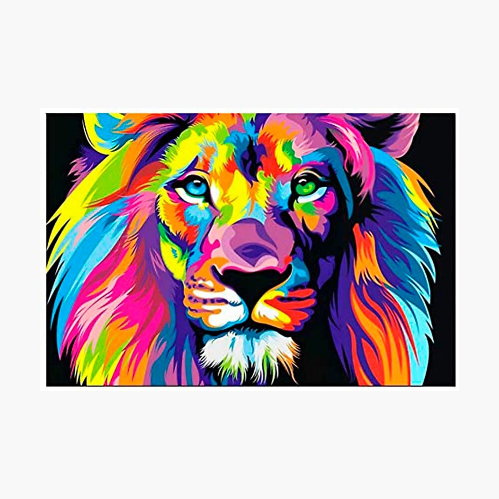 Póster «leon de colores neon» de adyyazmin1 | Redbubble