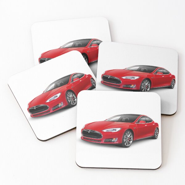 Item preview, Tesla Model S red luxury electric car photo print designed and sold by MaximImages .com Exquisite Arts.