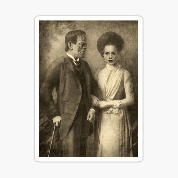 Mr. and Mrs. Frankenstein Sticker
