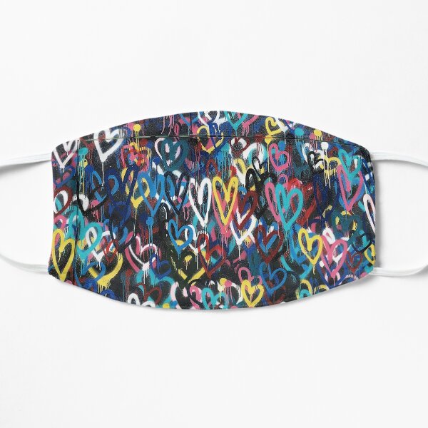 Heart Graffiti Flat Mask