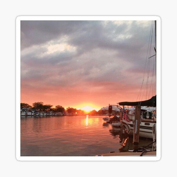 Item preview, Boat Marina Sunset designed and sold by rossmari.