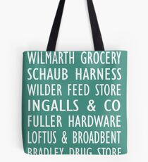 Laura Ingalls Wilder - Green Train Station Scroll - Old World De Smet, SD Tote Bag