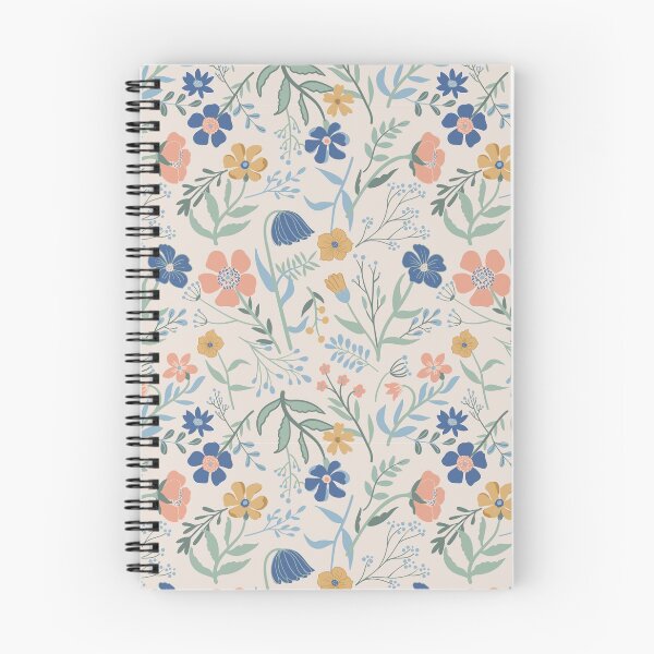 Item preview, Pastel Blue & Pink Botanical Garden Floral Print designed and sold by StudioPosies.