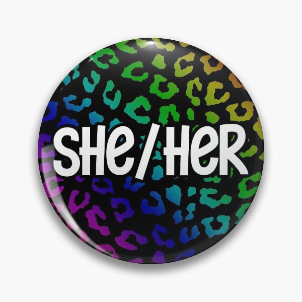 Item preview, Rainbow Pronouns - She/Her designed and sold by glittergoreart.
