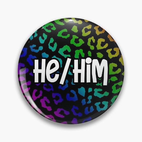 Item preview, Rainbow Pronouns - He/Him designed and sold by glittergoreart.