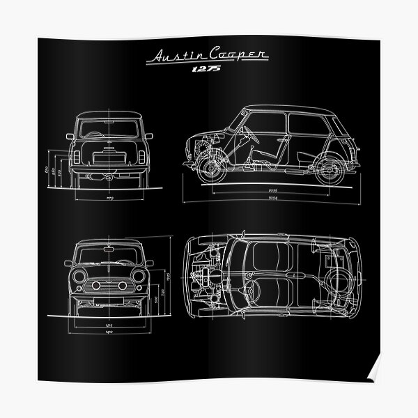 GT Mini 1275 GT BANNER Leyland Workshop Garage classic retro Car show sign poster 