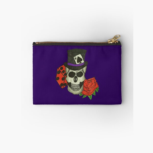 Item preview, SKULL WITH ROSE IN TOP HAT designed and sold by Redbubble_Redhead.