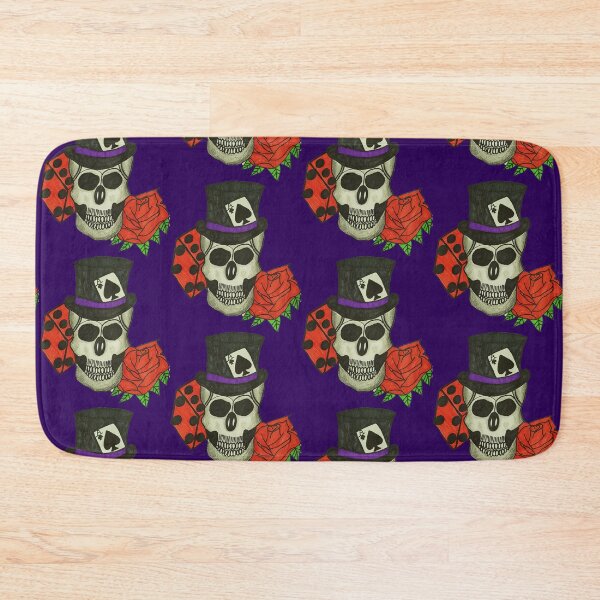 Item preview, SKULL WITH ROSE IN TOP HAT designed and sold by Redbubble_Redhead.