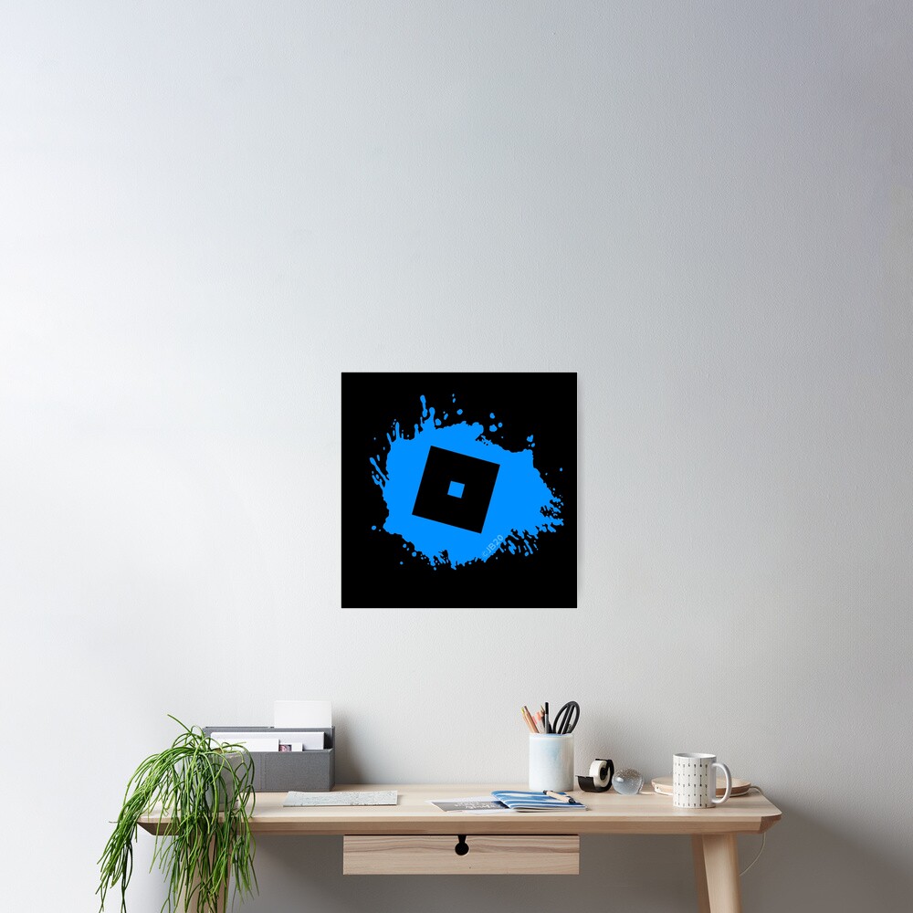 Roblox Style Spat Blue Poster By Lovegames Redbubble - roblox bacon hair image 126 126