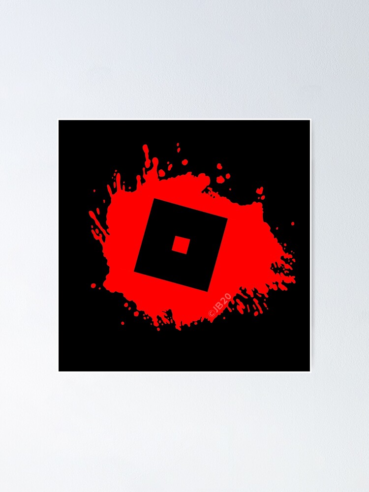 Roblox Style Spat Black And Red Poster By Lovegames Redbubble - red and black texture roblox