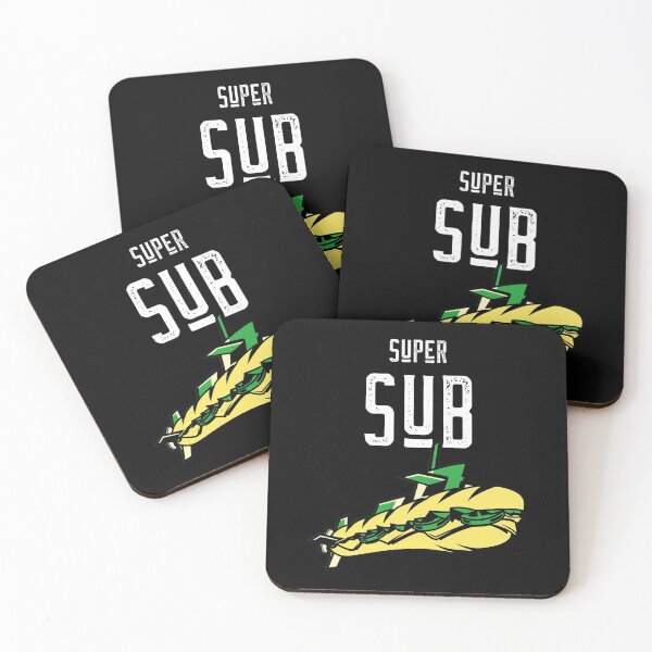 Item preview, Super Sub. Funny Food Pun. Dark background. designed and sold by shirtdan.