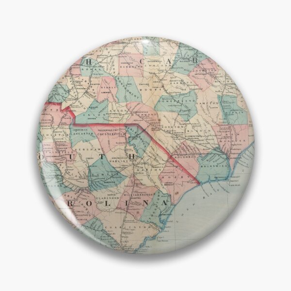 Item preview, Vintage Map of the Carolinas (1872) designed and sold by BravuraMedia.