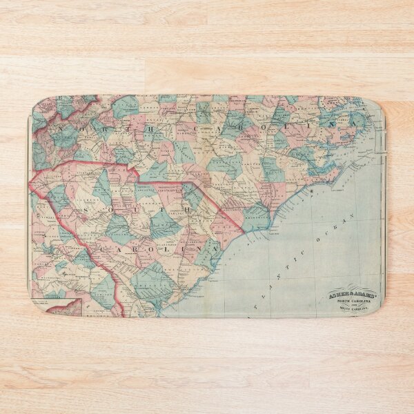 Item preview, Vintage Map of the Carolinas (1872) designed and sold by BravuraMedia.