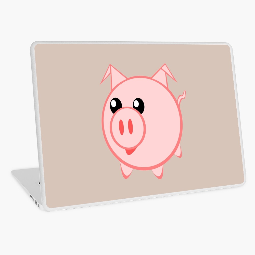 Cute Pink Cartoon Pig Piggy Piglet Laptop Skin By Malakouais Redbubble - bunny cute piggy character skin roblox bunny laptop schutzhulle teepublic de