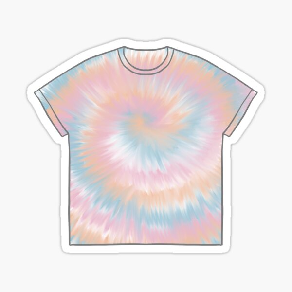 Pastel Tie Dye Shirt Sticker | Sticker