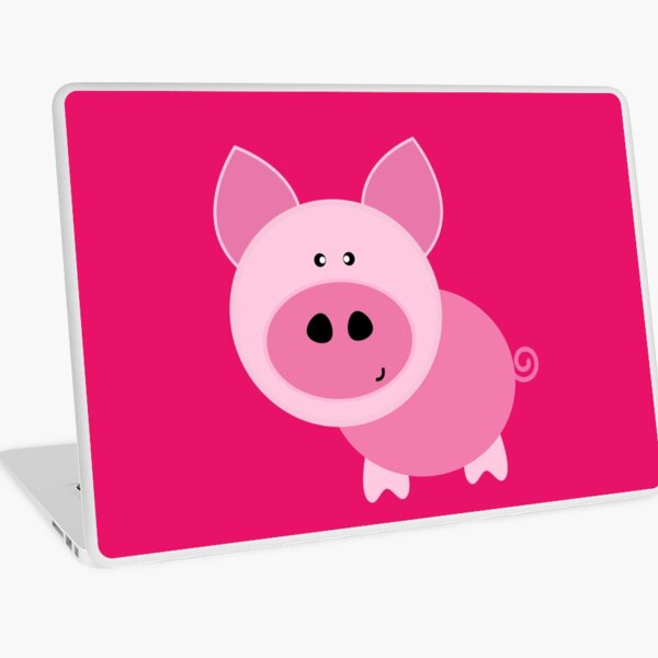 Cute Pink Cartoon Pig Piggy Piglet Laptop Skin By Malakouais Redbubble - bunny cute piggy character skin roblox bunny laptop schutzhulle teepublic de