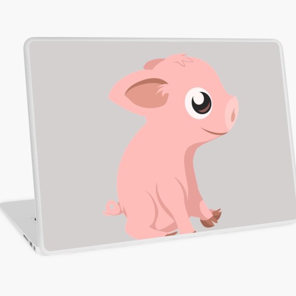 Cute Pink Cartoon Pig Piggy Piglet Laptop Skin By Malakouais Redbubble - bunny cute piggy character skin roblox bunny laptop schutzhulle teepublic de