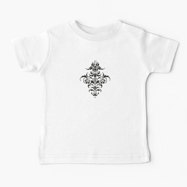 Damask Pattern | Black and White | Vintage Patterns | Baby T-Shirt