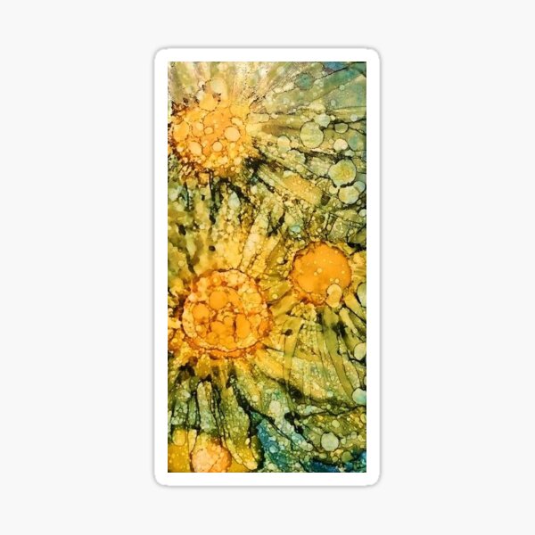 Sunflower Abstract Sticker