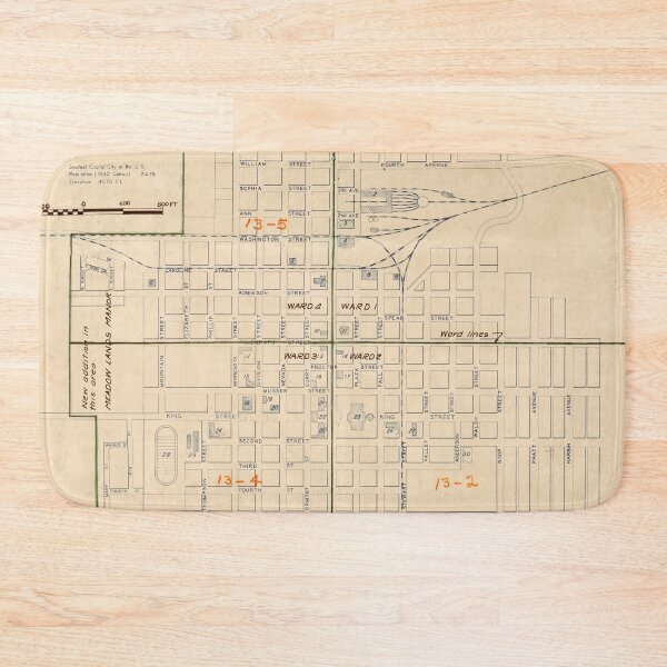 Item preview, Vintage map of Carson City NV (1940) designed and sold by BravuraMedia.
