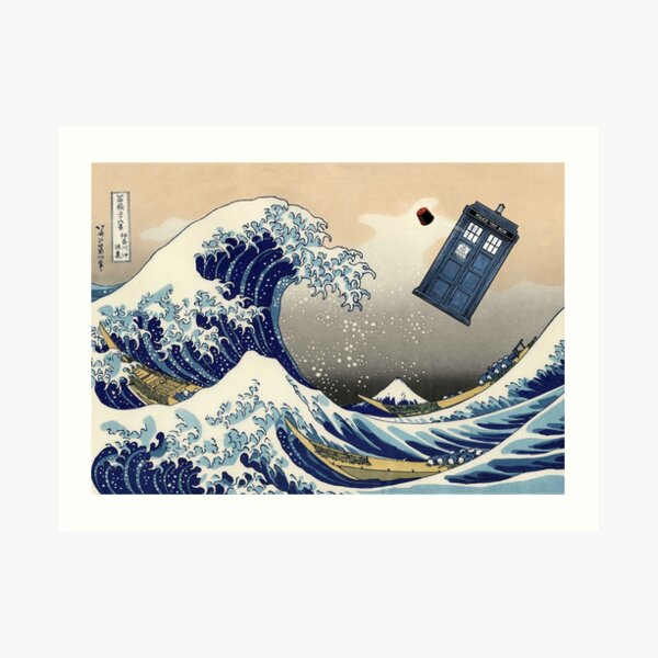 TARDIS at Kanagawa Art Print