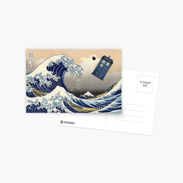 TARDIS in Kanagawa Postkarte