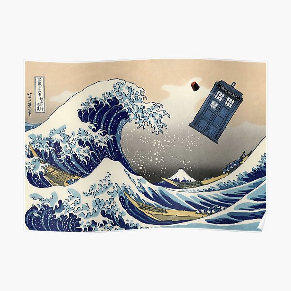 TARDIS at Kanagawa Poster