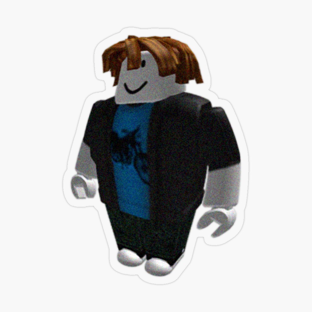 Character in roblox with bacon hair and top hat