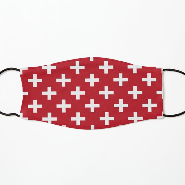 Crosses | Criss Cross | Swiss Cross | Hygge | Scandi | Plus Sign | Red and White | Kids Mask