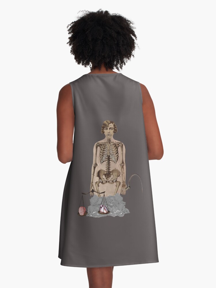 Thumbnail 3 of 4, A-Line Dress,  "Psychostasia" designed and sold by Vesperalia.
