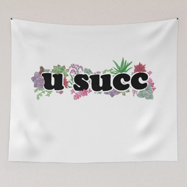 Item preview, u succ, succulent and cactus logo, you suck designed and sold by dinatrix.