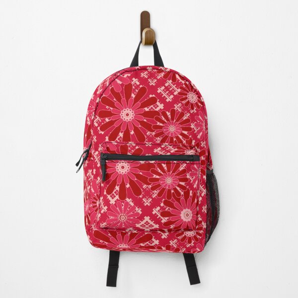 Item preview, red floral pattern designed and sold by fuzzyfox.