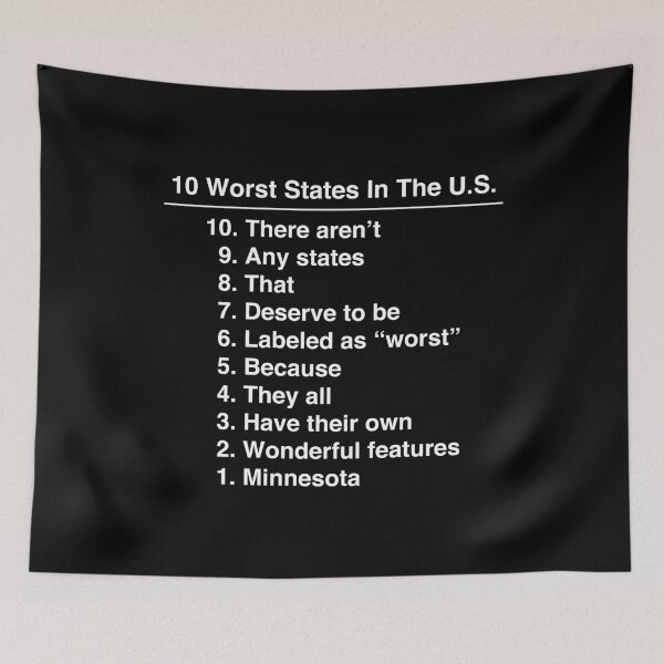 Item preview, Minnesota Is The Worst State Ever Funny design designed and sold by jakehughes2015.