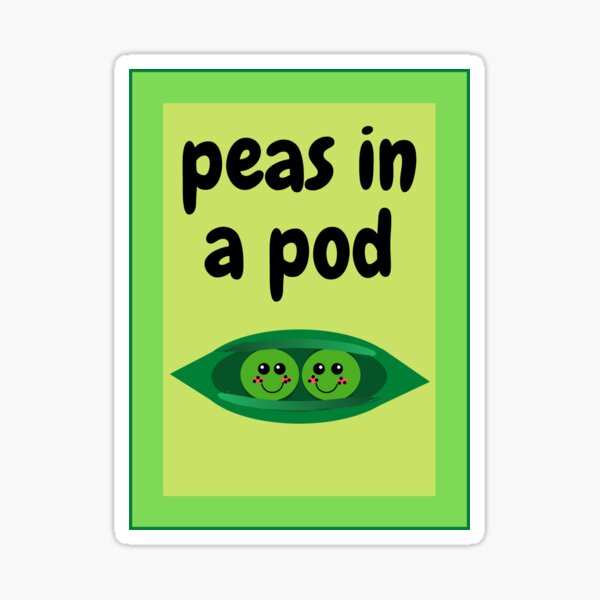 "peas in a pod" Sticker for Sale by DaughertyDraws Redbubble