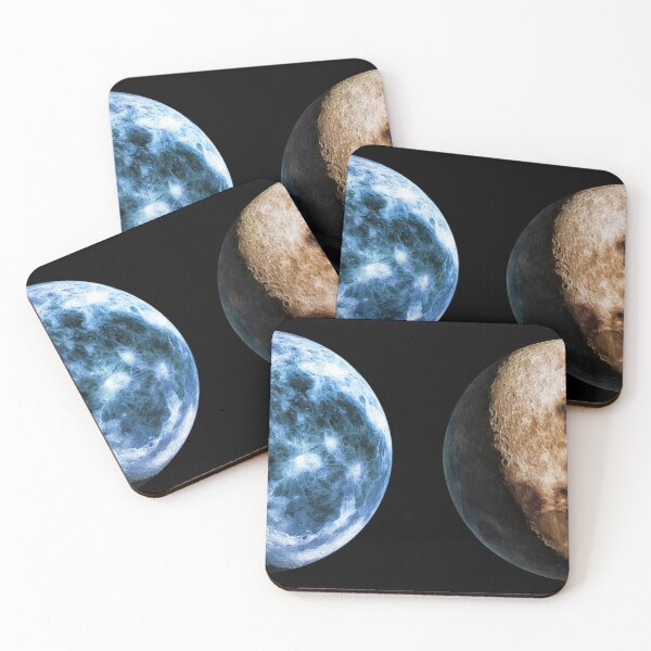 Item preview, Twin Moons - Blue and Brown Opposing each other designed and sold by Daniel Friedlander.