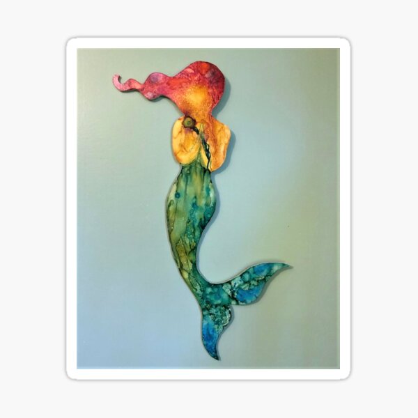 Mermaid with Red Hair Sticker