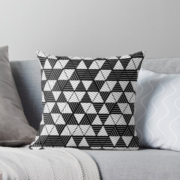 Item preview, Black and White Truchet Triangles Geometric Pattern designed and sold by RootSquare.