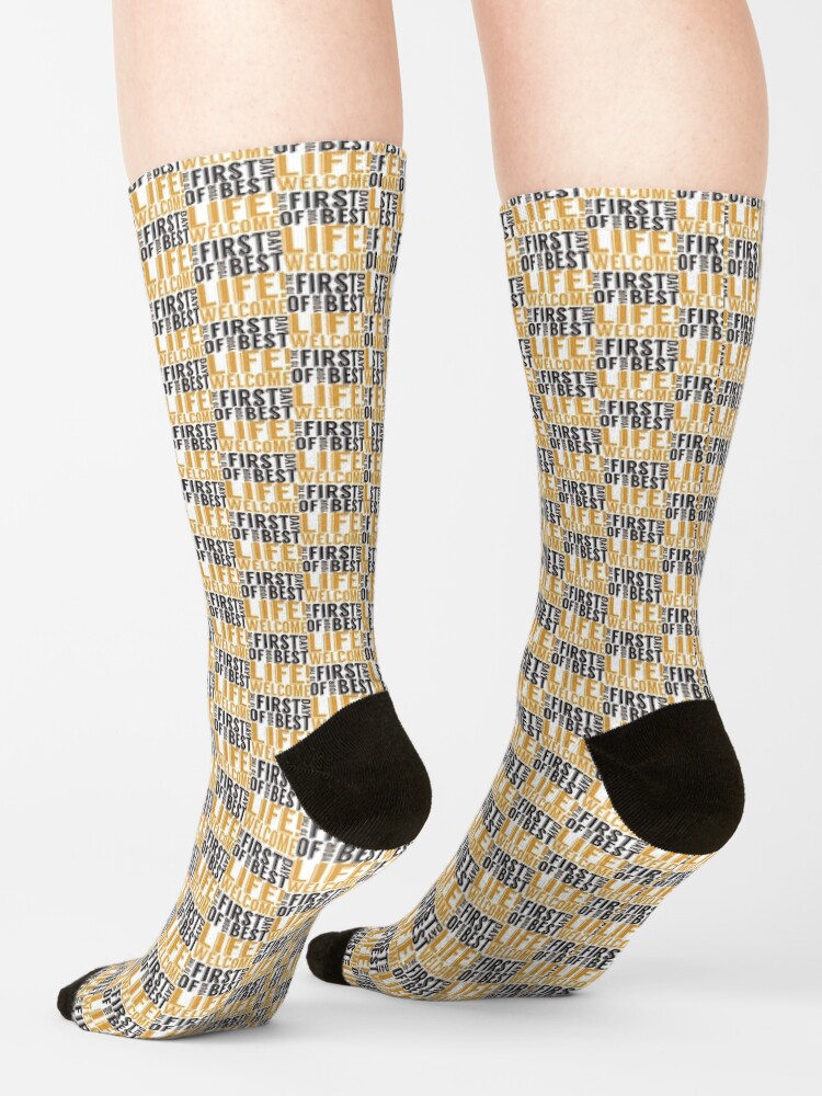 Alternate view of Welcome to the First Day of Your Best Life Socks