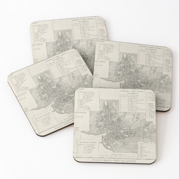 Item preview, Vintage Map of Catania Italy (1841) designed and sold by BravuraMedia.