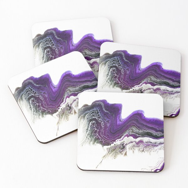 Item preview, Amethyst Wave Acrylic Pour Painting designed and sold by Ashley Branstetter.