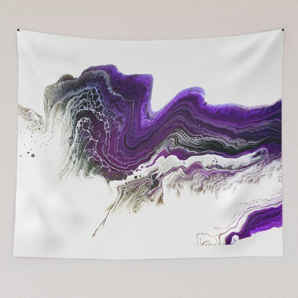 Item preview, Amethyst Wave Acrylic Pour Painting designed and sold by Ashley Branstetter.