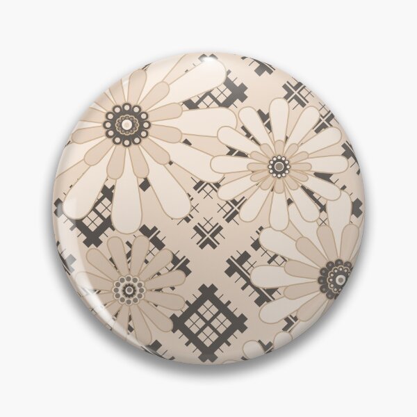 Item preview, Beige , flower pattern  designed and sold by fuzzyfox.