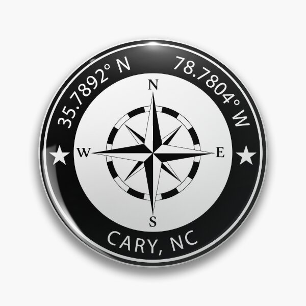 Item preview, Cary, North Carolina Geographical Coordinates designed and sold by TeeOhGraphics.