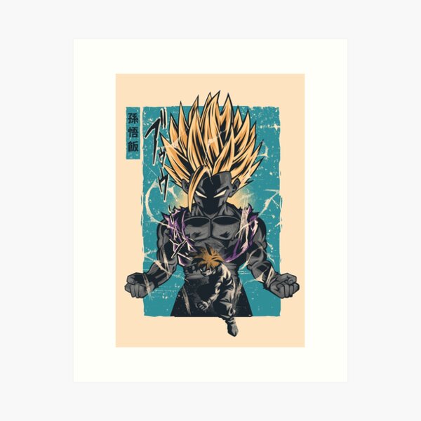 Gohan Retoro Art Print