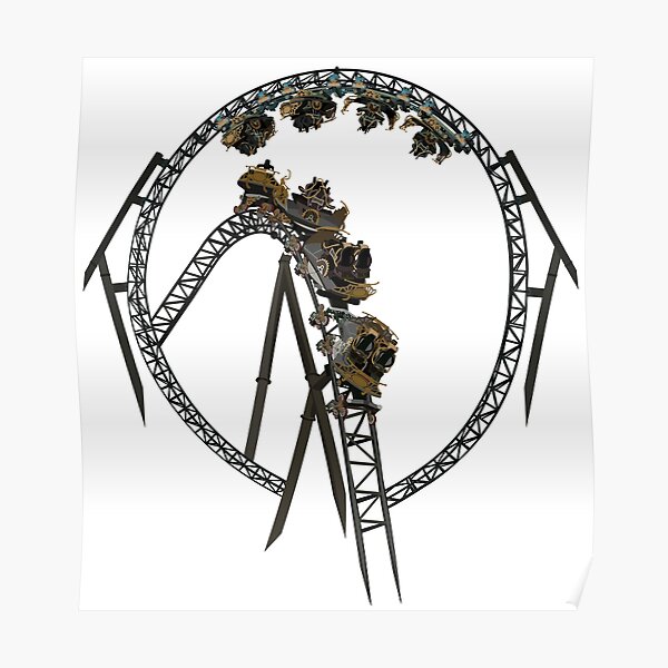 Time Traveller Rollercoaster Design Poster