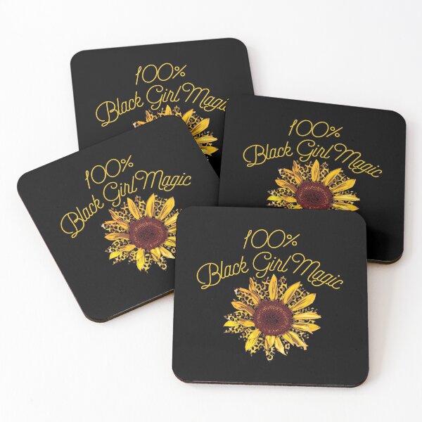 Item preview, 100% Black Girl Magic Sunflower with Cheetah Print designed and sold by thekyngsqueen.