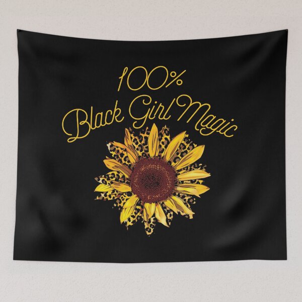Item preview, 100% Black Girl Magic Sunflower with Cheetah Print designed and sold by thekyngsqueen.